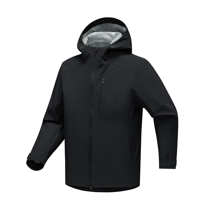 Men's Technical Softshell Rain Jacket with Waterproof Membrane, Welded Seams & Hood Mune Fashion