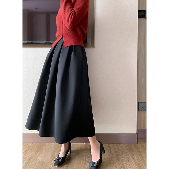 Women Elegant Maxi Skirt with Pleats Mune Fashion