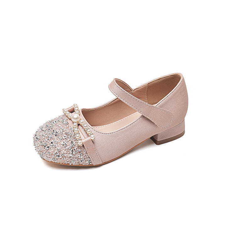 Girls' ballerinas with pearl embellishment and glitter Mune Fashion