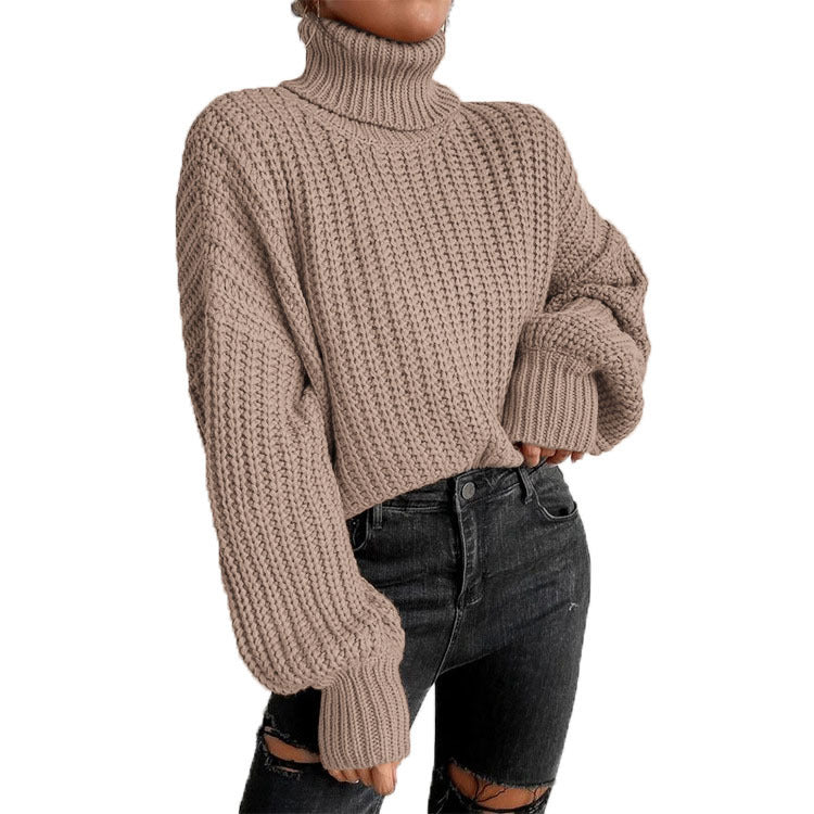 Women’s oversized turtleneck sweater with oversized sleeves and ribbed cuffs Mune Fashion
