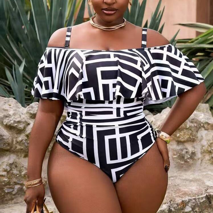 Women's One-Piece Swimsuit with Playful Ruffle Design Mune Fashion
