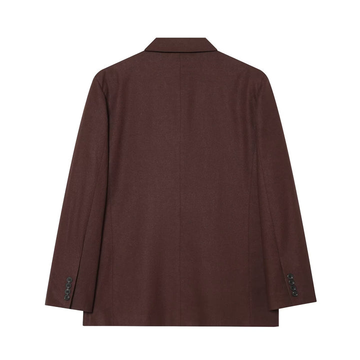 Women Double-Breasted Blazer and High-Waisted Pants in Tailored Set Mune Fashion
