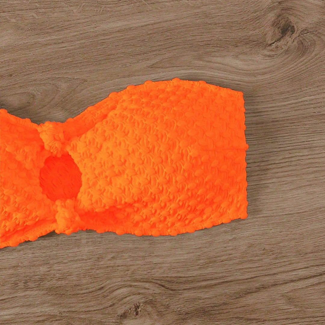 Women's bandeau bikini top with textured surface Mune Fashion