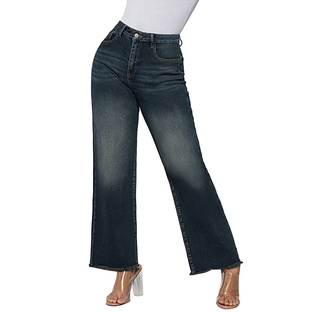Women Nan wide ankle-length jeans with high waistband and raw hem Mune Fashion