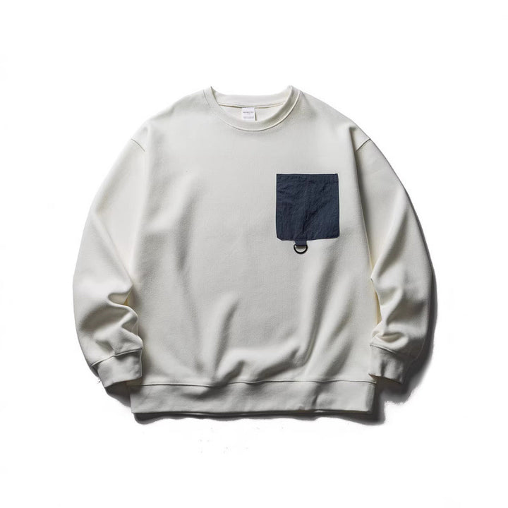 Unisex Oversize Sweatshirt with contrasting chest pocket and D-ring Mune Fashion