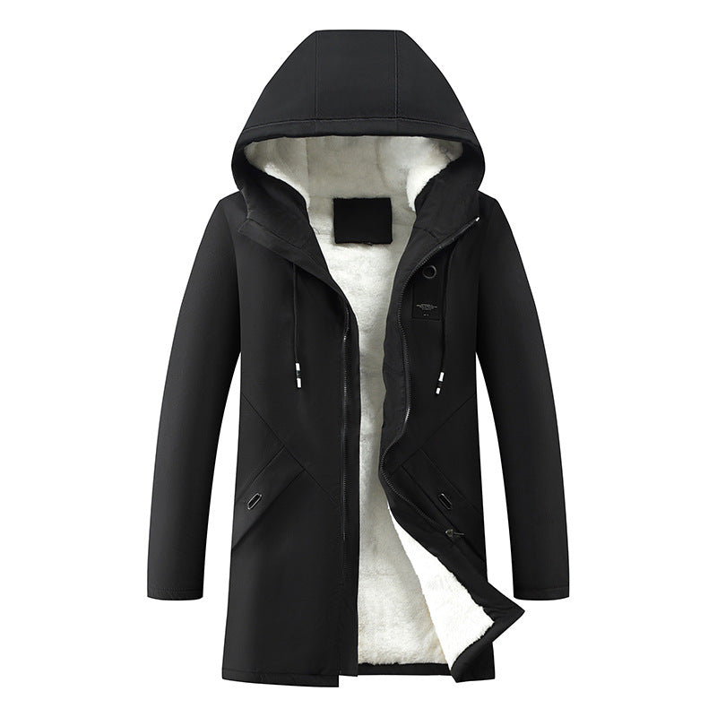 Men's padded hooded coat with teddy lining, concealed zipper, and all-around thermal construction Mune Fashion