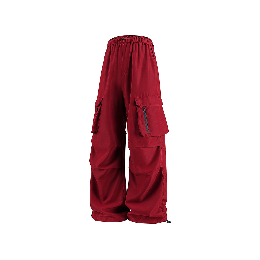 Men's Loose Tech Cargo Pants with Elastic Waistband, Multi-Pocket Cargo Pockets and Drawstring Closure Drune