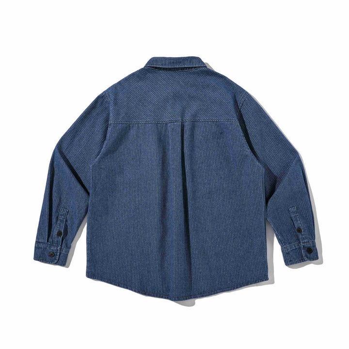 Men's Robust Cord Overshirt in Worker Style with Chest Pocket Mune Fashion