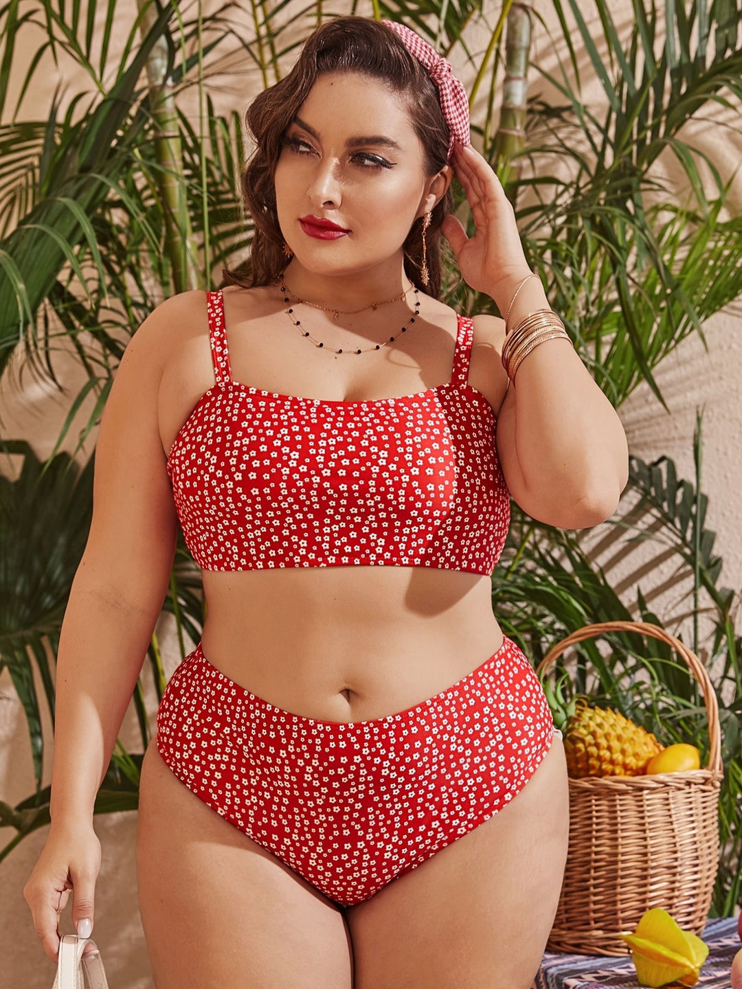 Women High-Cut Bikini with Playful Polka Dot Design Mune Fashion