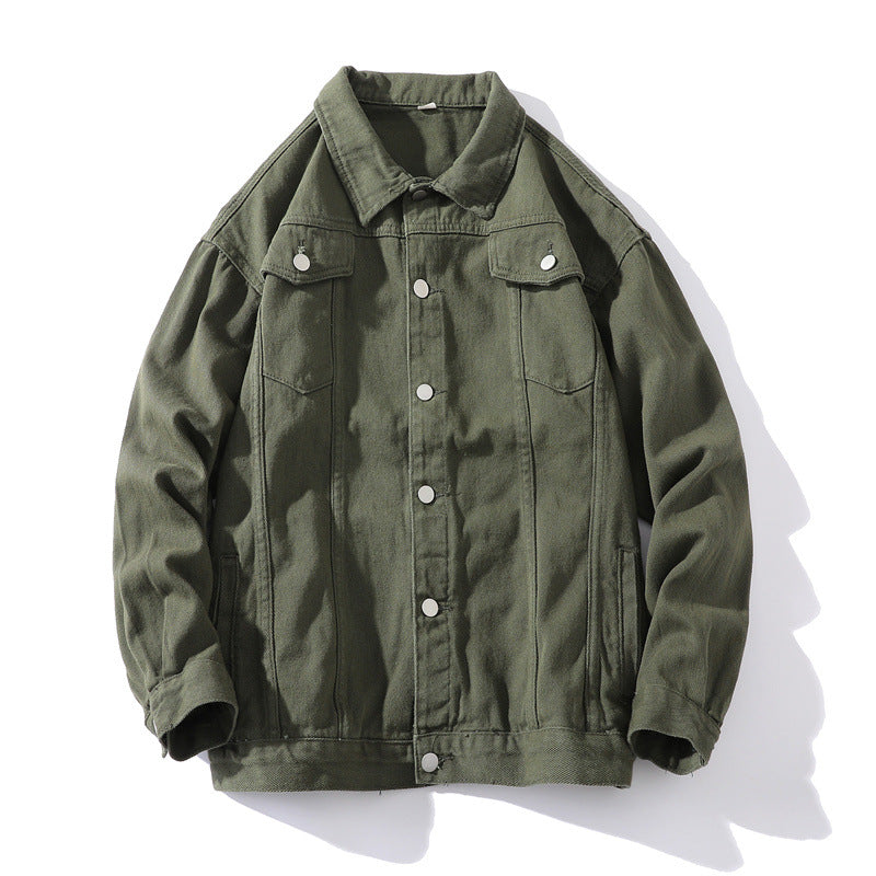 Unisex Oversized Denim Jacket with Snap Button Placket Mune Fashion