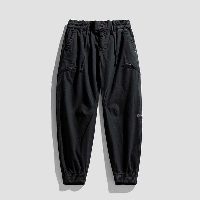 Herren Cargo-Jogginghose im Utility-Look mit elastischem Bund, Kniepaneelen und Klappentaschen Mune Fashion