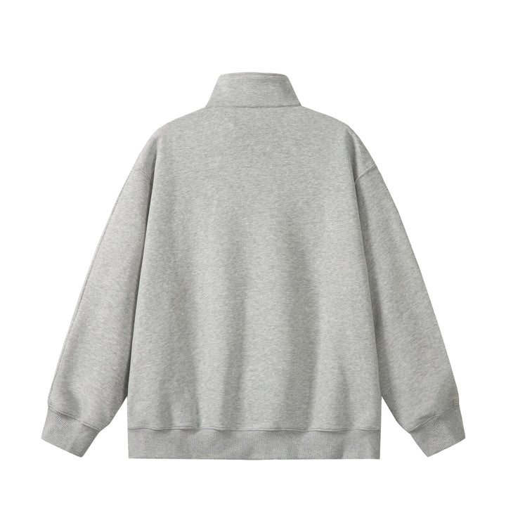 Unisex Oversize Sweatshirt with Half Zip, High Funnel Neck and Kangaroo Pocket Mune Fashion