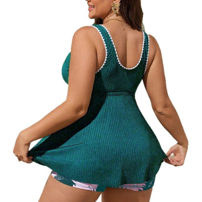 Women's tankini with fashionable A-line cut and adjustable straps Mune Fashion
