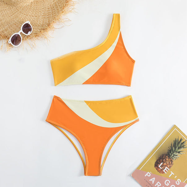 Women's bikini set with asymmetric top and high leg cut Mune Fashion