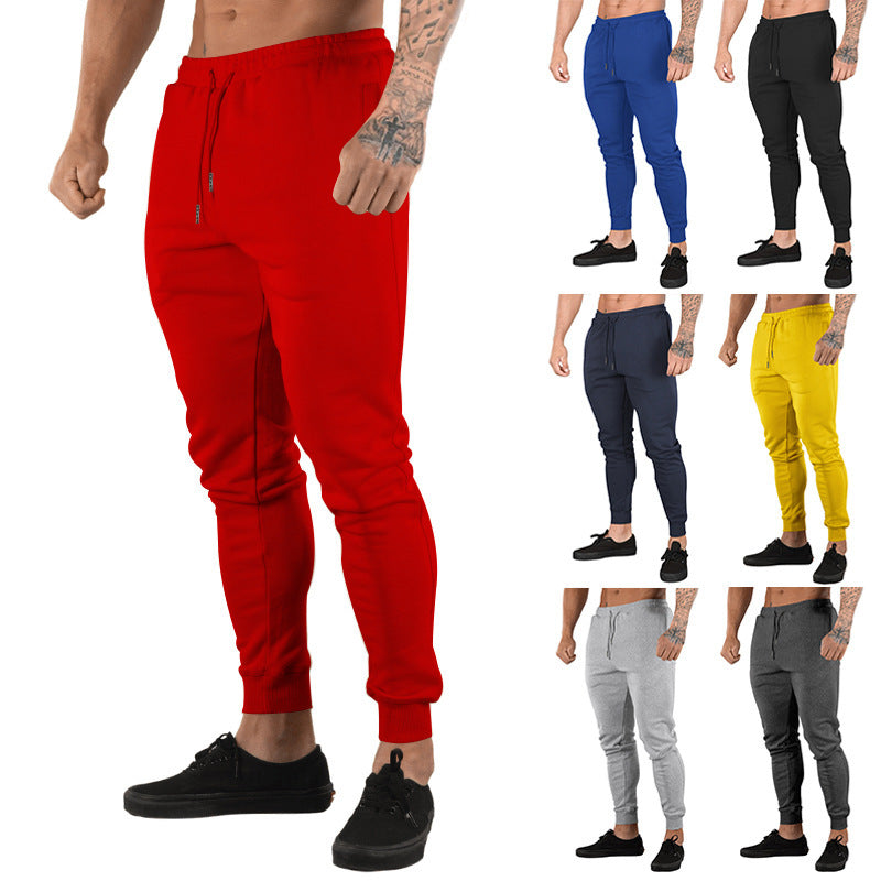 Men's slim fit fleece lounge pants with drawstring, side pockets, and ribbed cuffs Mune Fashion