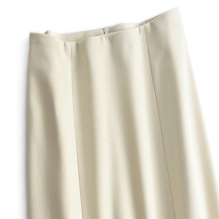 Women's elegantly cut midi skirt with drapes