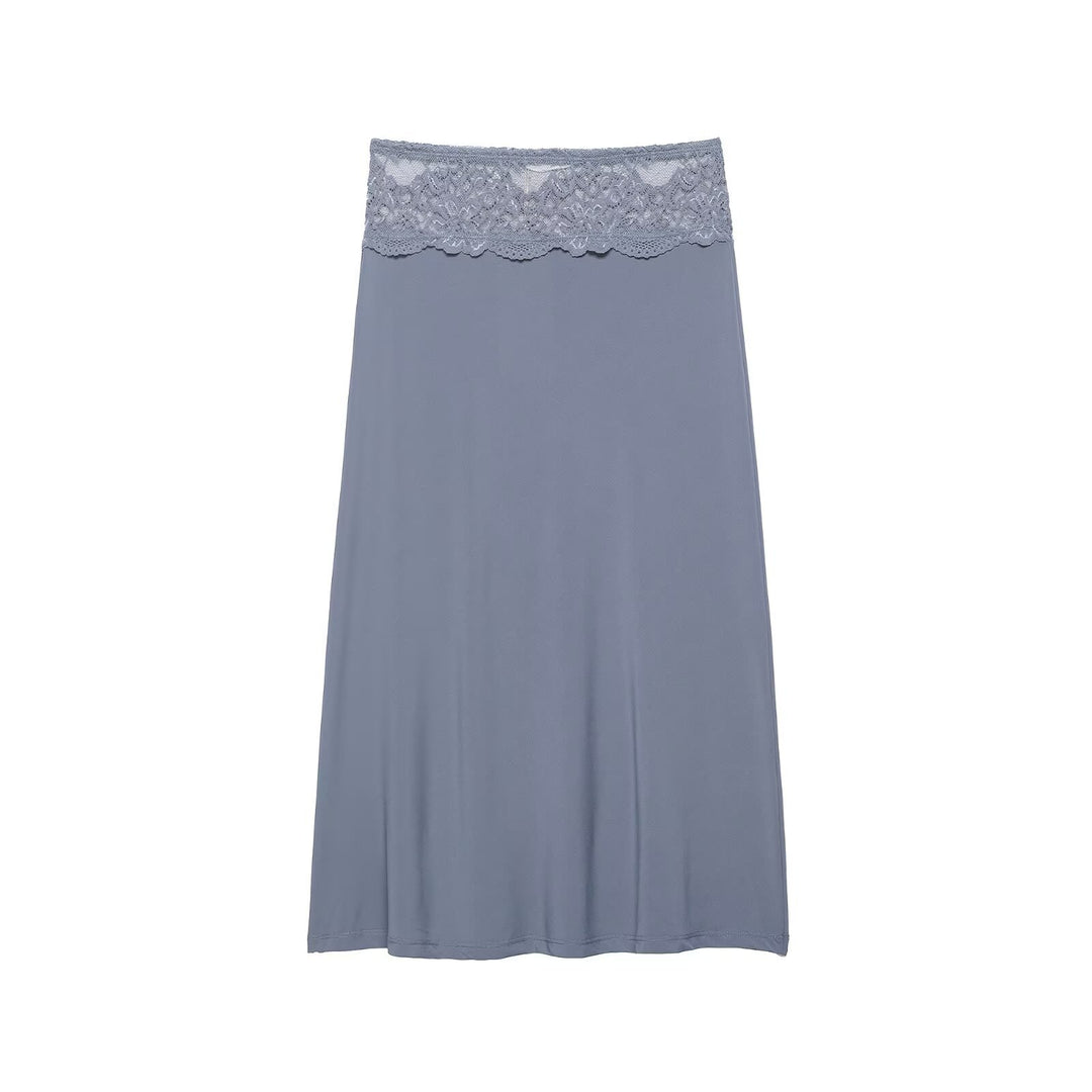 Women’s underskirt with elastic lace waistband and flowing midi length Mune Fashion