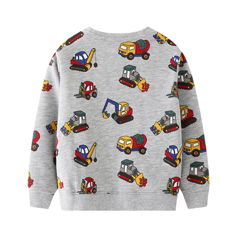 Boys sweatshirt with creative construction vehicle motifs Mune Fashion