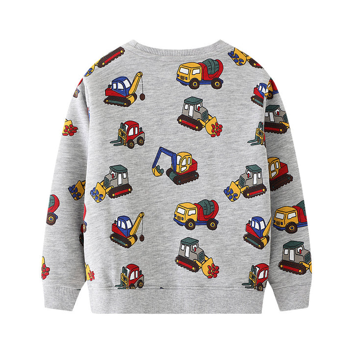 Boys sweatshirt with creative construction vehicle motifs Mune Fashion