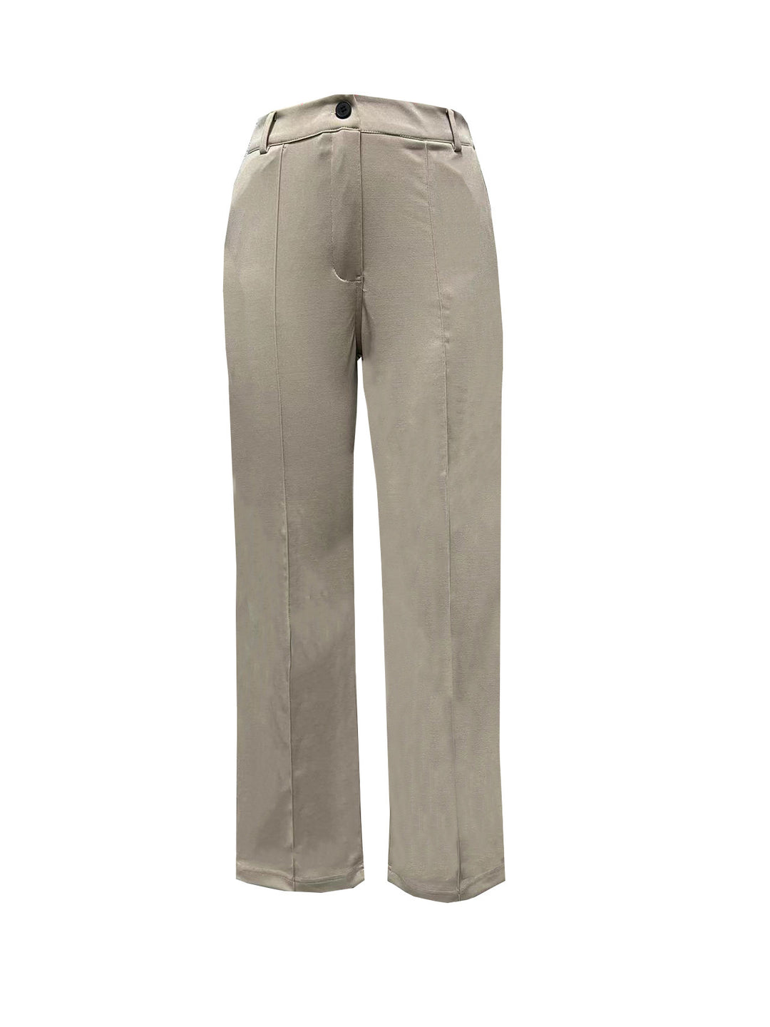 Women high-waisted straight-cut suit trousers with crease Mune Fashion