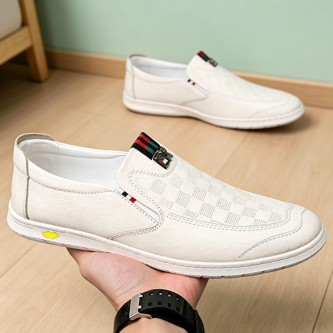 Men's Comfortable Slip-On Leather Slippers Mune Fashion