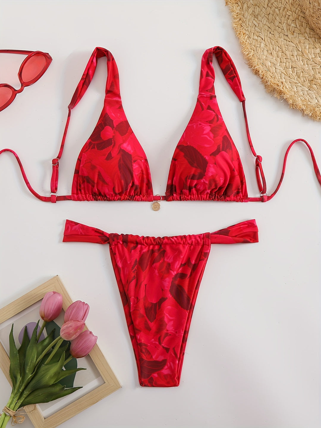 Women's Triangle Bikini with comfortable adjustable straps Mune Fashion