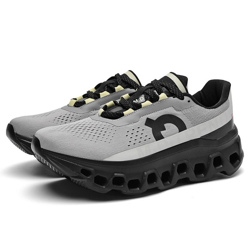Unisex innovative hollow chamber platform sneaker with ultra-light mesh sole and seamless mesh upper Mune Fashion