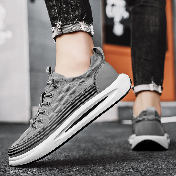 Men's Urban Chunky Sneaker with Striped Midsole and Padded Heel Cap Mune Fashion
