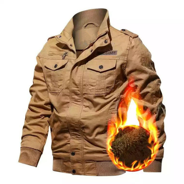 Men's Thermo-Insulated Utility Jacket in Field Style with Ribbed Cuffs Mune Fashion