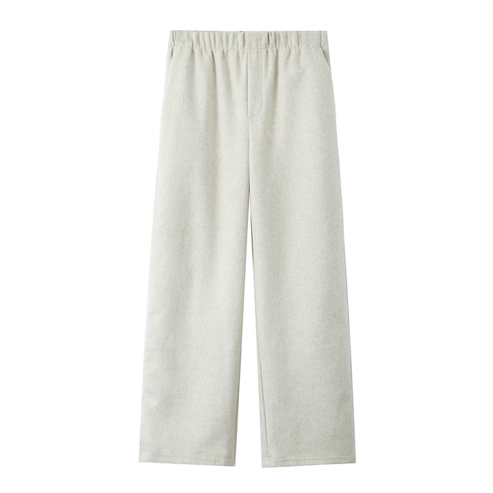 Women's Wide Jersey Pants with High Waist and Elastic Drawstring Mune Fashion
