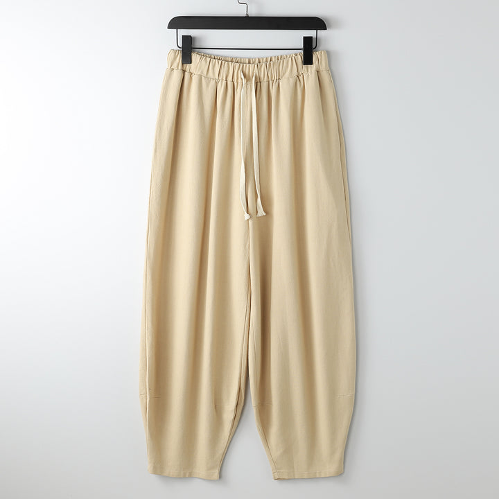 Women Casual Harem Jogger Pants with High Elastic Waistband and Drawstring Mune Fashion