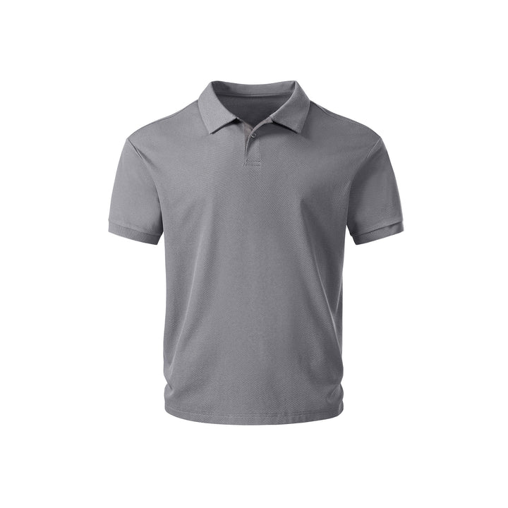 Men's Thermoregulating Pique Polo Shirt with Fine Structure and Short Sleeve Mune Fashion