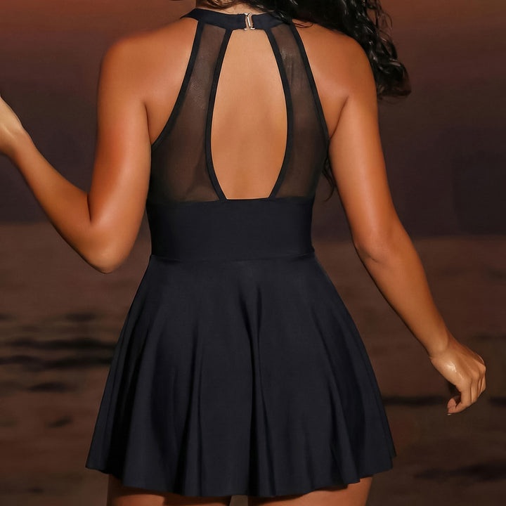 Ladies Elegant Swimsuit with Transparent Inserts Mune Fashion