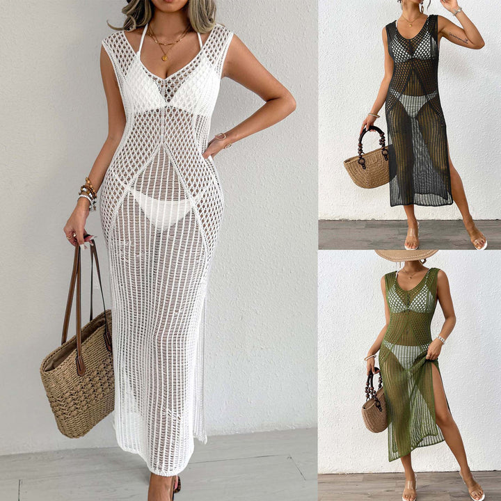 Women elegant crochet sarong with transparent design Mune Fashion