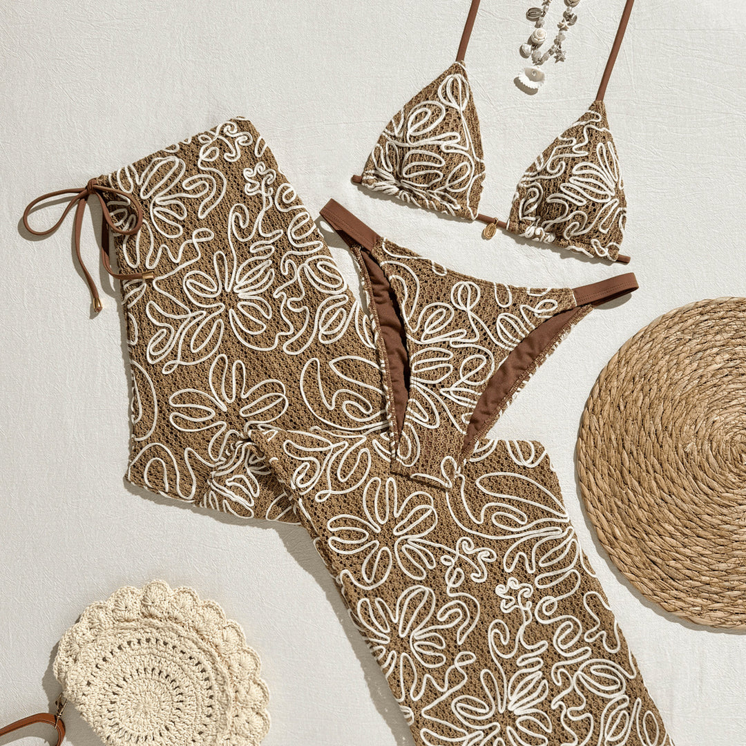 Ladies Bikini Set with Casual Overlayer Mune Fashion