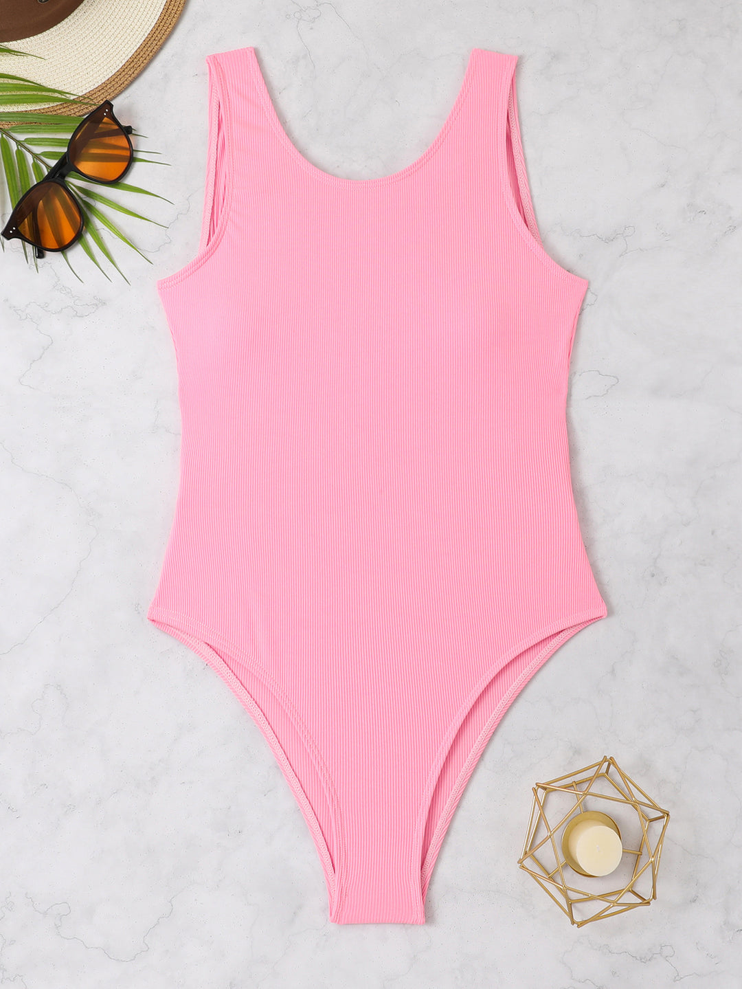 Women's One-Piece Swimsuit with Sporty Ribbed Design Mune Fashion