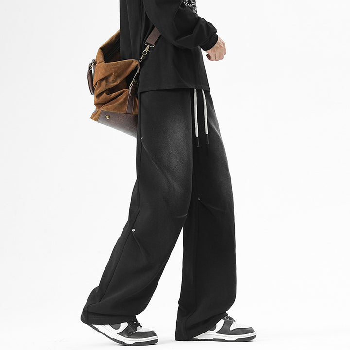 Men's Loose Baggy Sweatpants with Drawstring and Elastic Cuff Mune Fashion