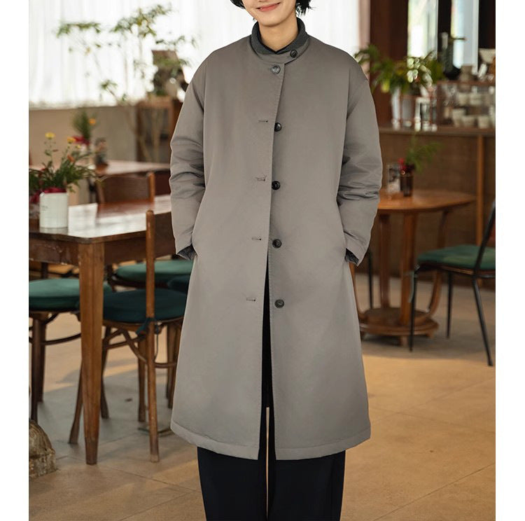 Women Urban Mid-length Coat Mune Fashion