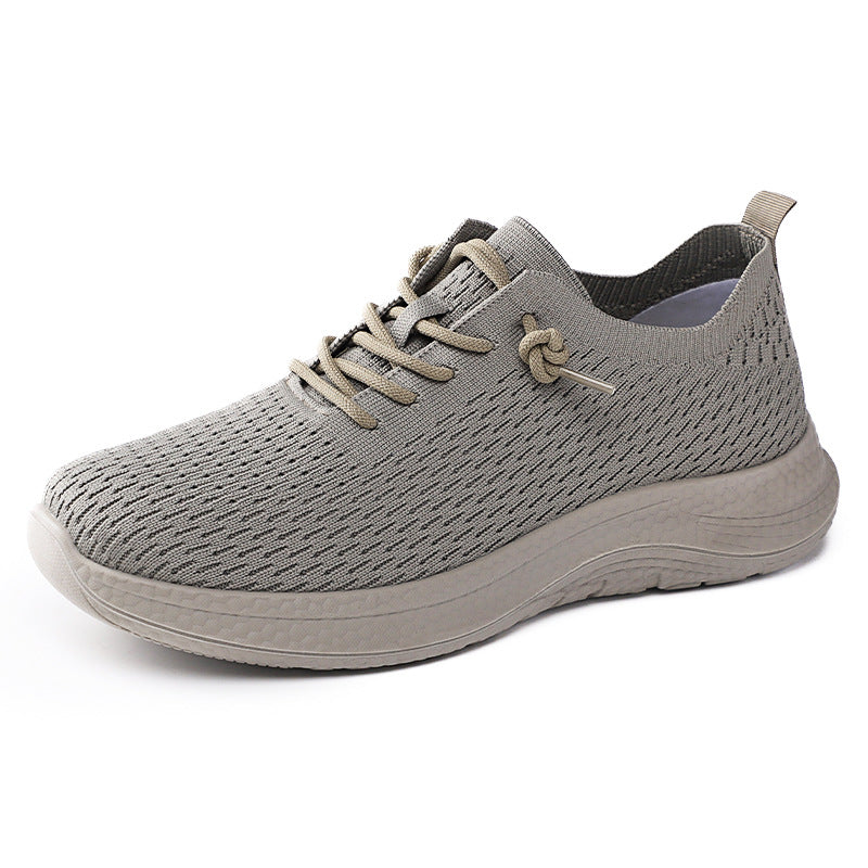 Ladies' breathable knitted casual sneaker with elastic sock entry, reinforced toe cap, and reactive memory EVA comfort sole Mune Fashion