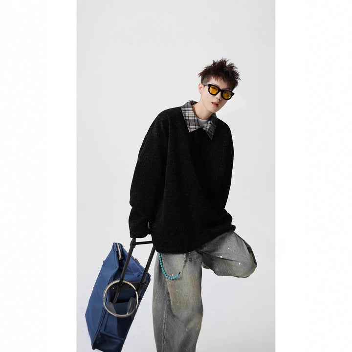 Women Casual Oversized Shirt Sweater Mune Fashion