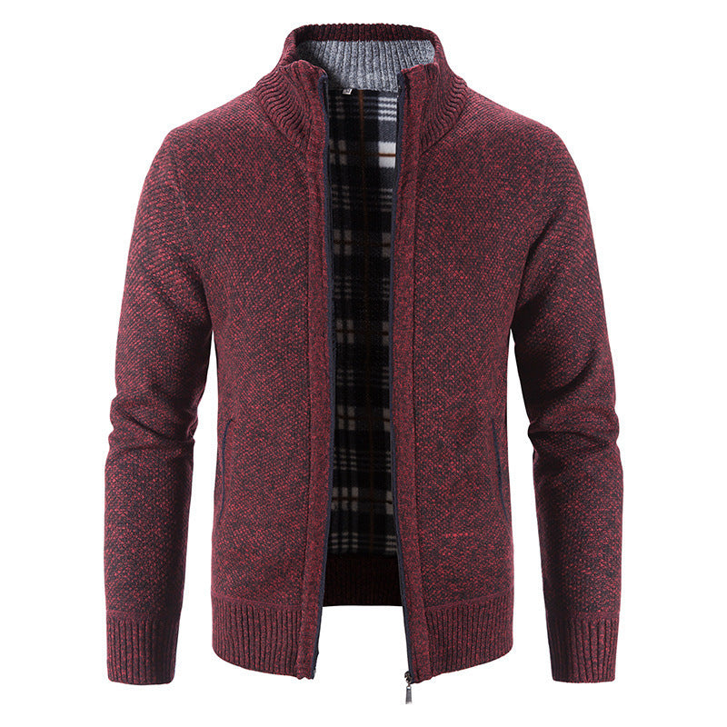 Men's Cardigan with Innovative Heat-Insulating Inner Lining Mune