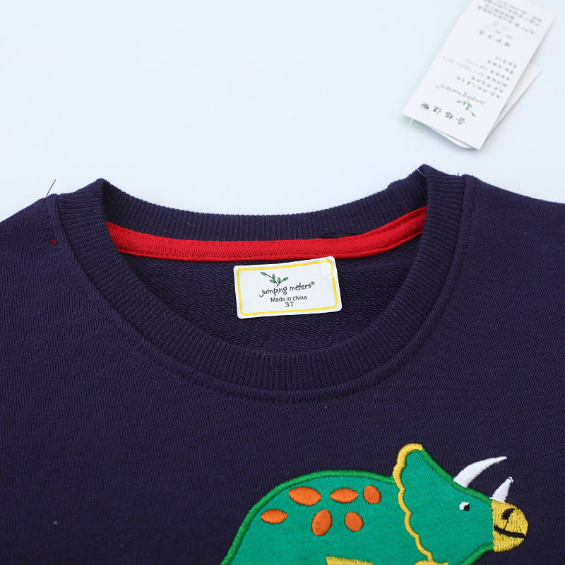 Boys sweatshirt with colorful dinosaur appliqués Mune Fashion