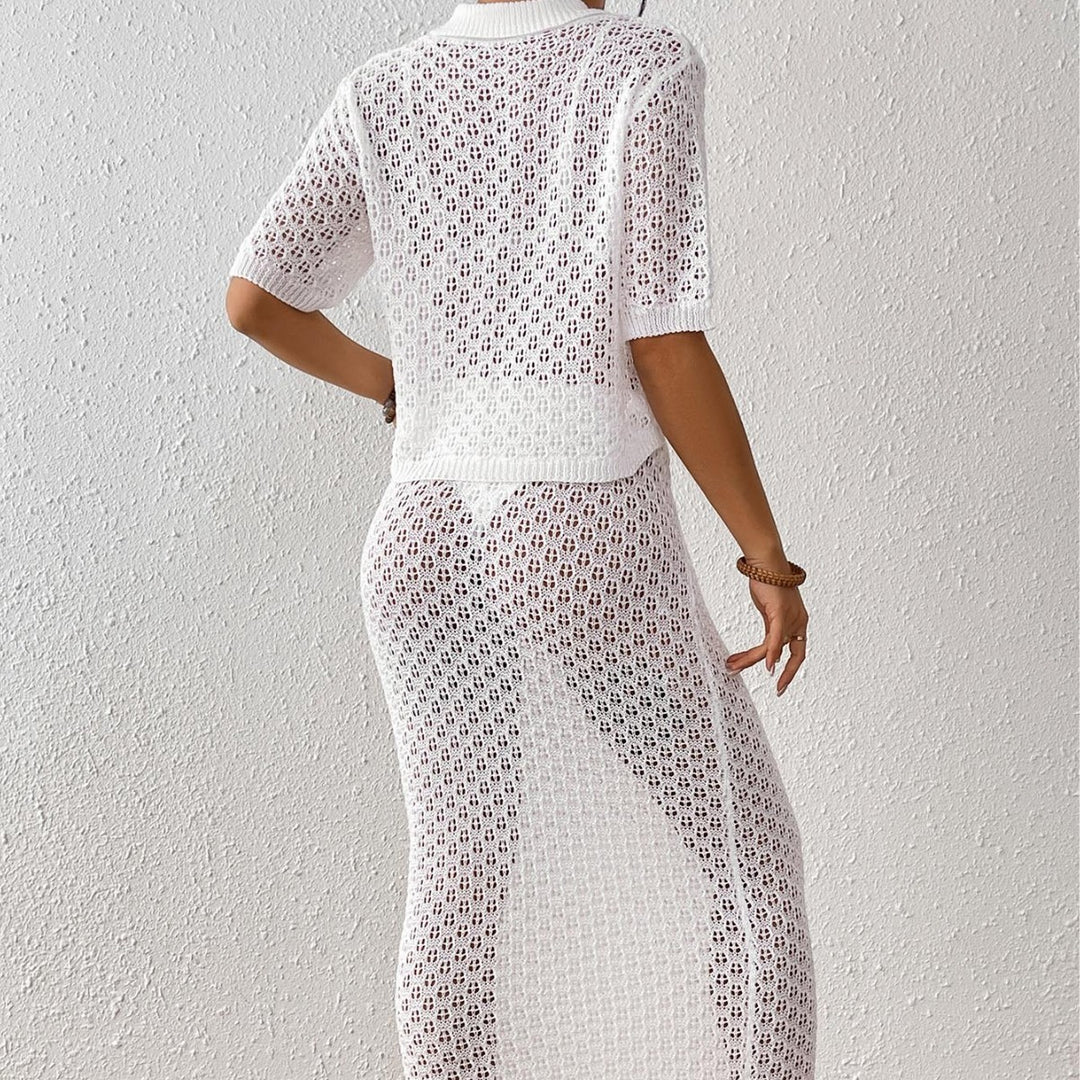 Ladies elegant crochet kimono set Mune Fashion