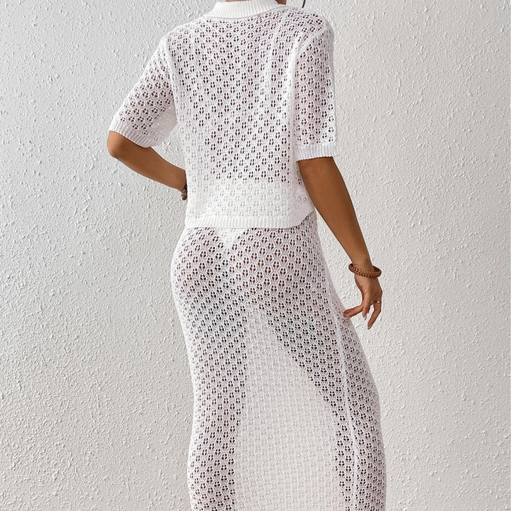 Ladies elegant crochet kimono set Mune Fashion
