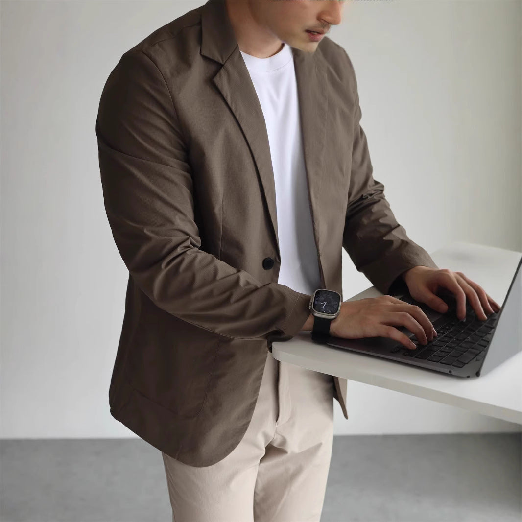 Men's casual unstructured travel blazer made of lightweight wrinkle-free material Mune Fashion
