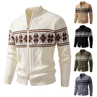 Men's Norwegian cardigan with full zip and high stand-up collar Mune Fashion