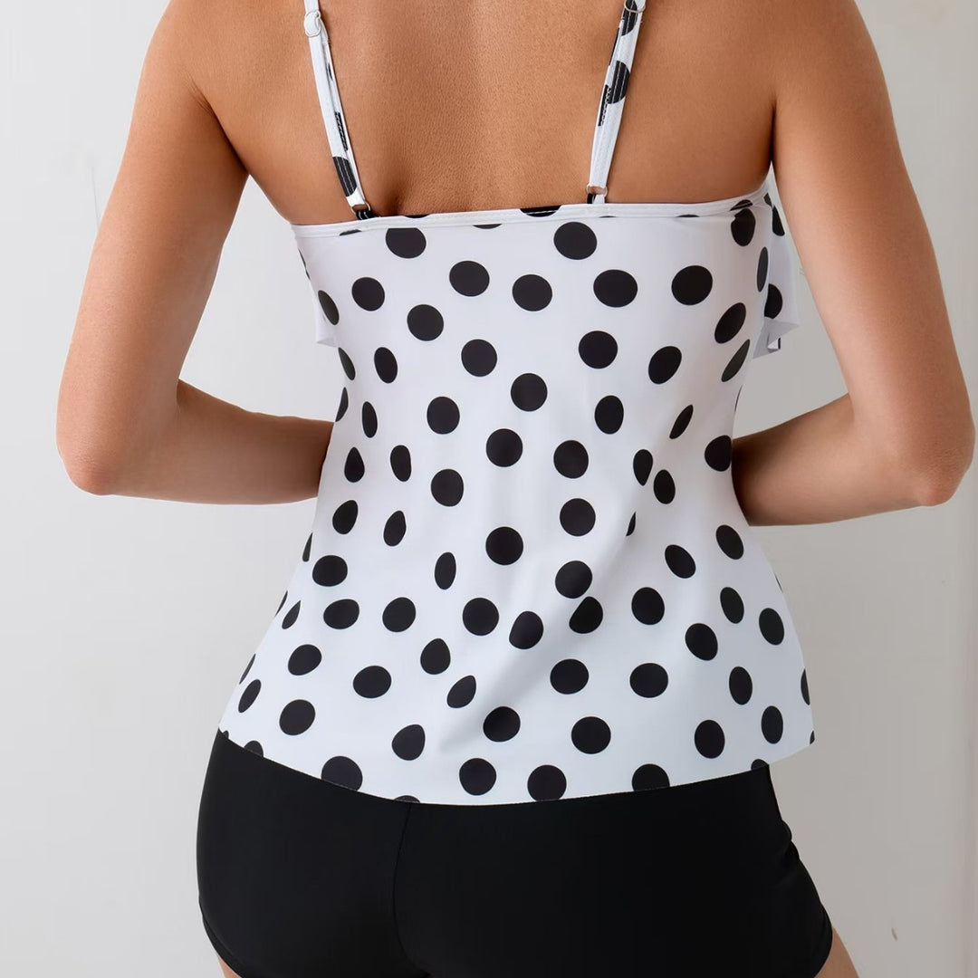 Women's Tankini Set with chic polka dot top and comfortable shorts Mune Fashion