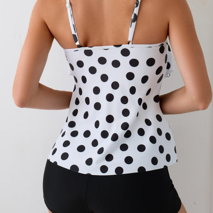 Women's Tankini Set with chic polka dot top and comfortable shorts Mune Fashion