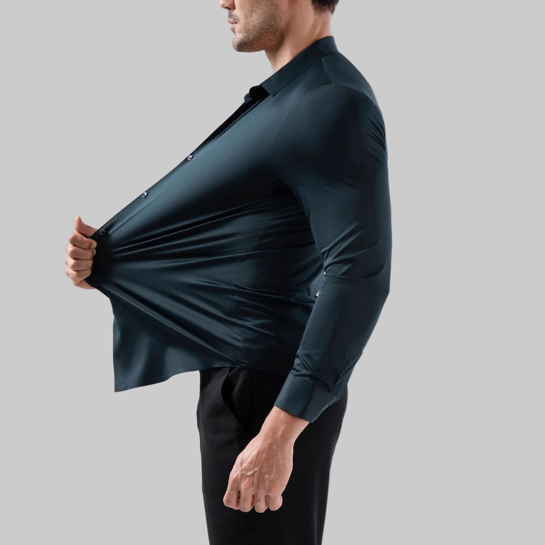Elastic Slim Fit Men's Shirt