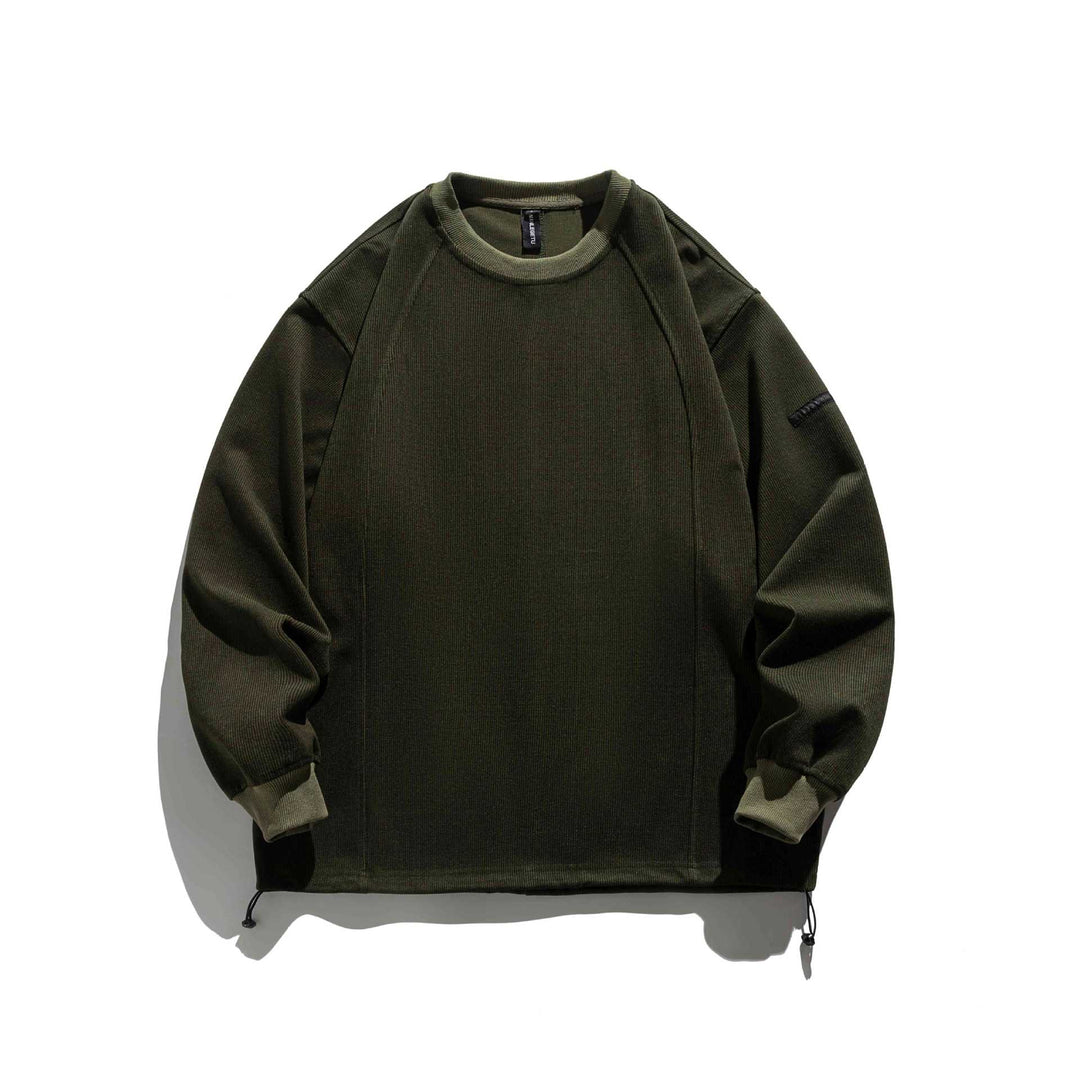 Men's ribbed sweatshirt with drawstring and raglan sleeves Mune Fashion
